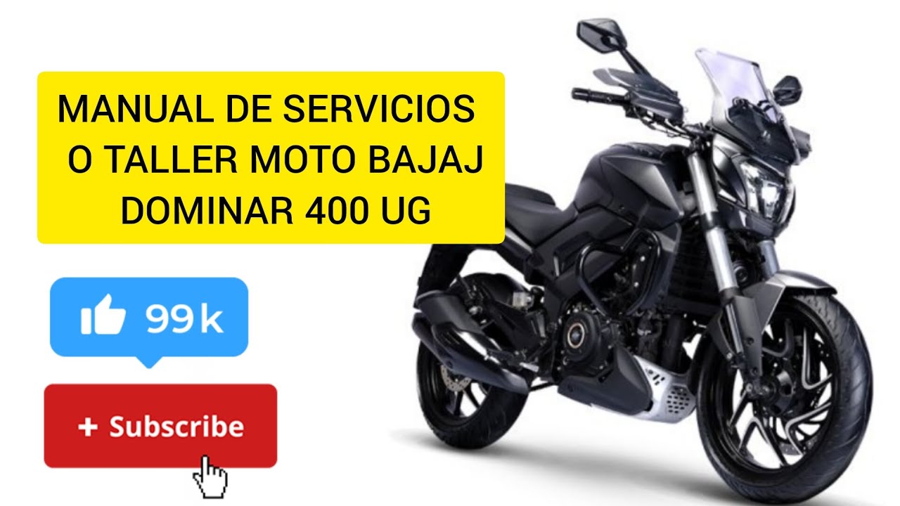 MANUAL DE SERVICIO O TALLER MOTO BAJAJ DOMINAR 400 UG - YouTube
