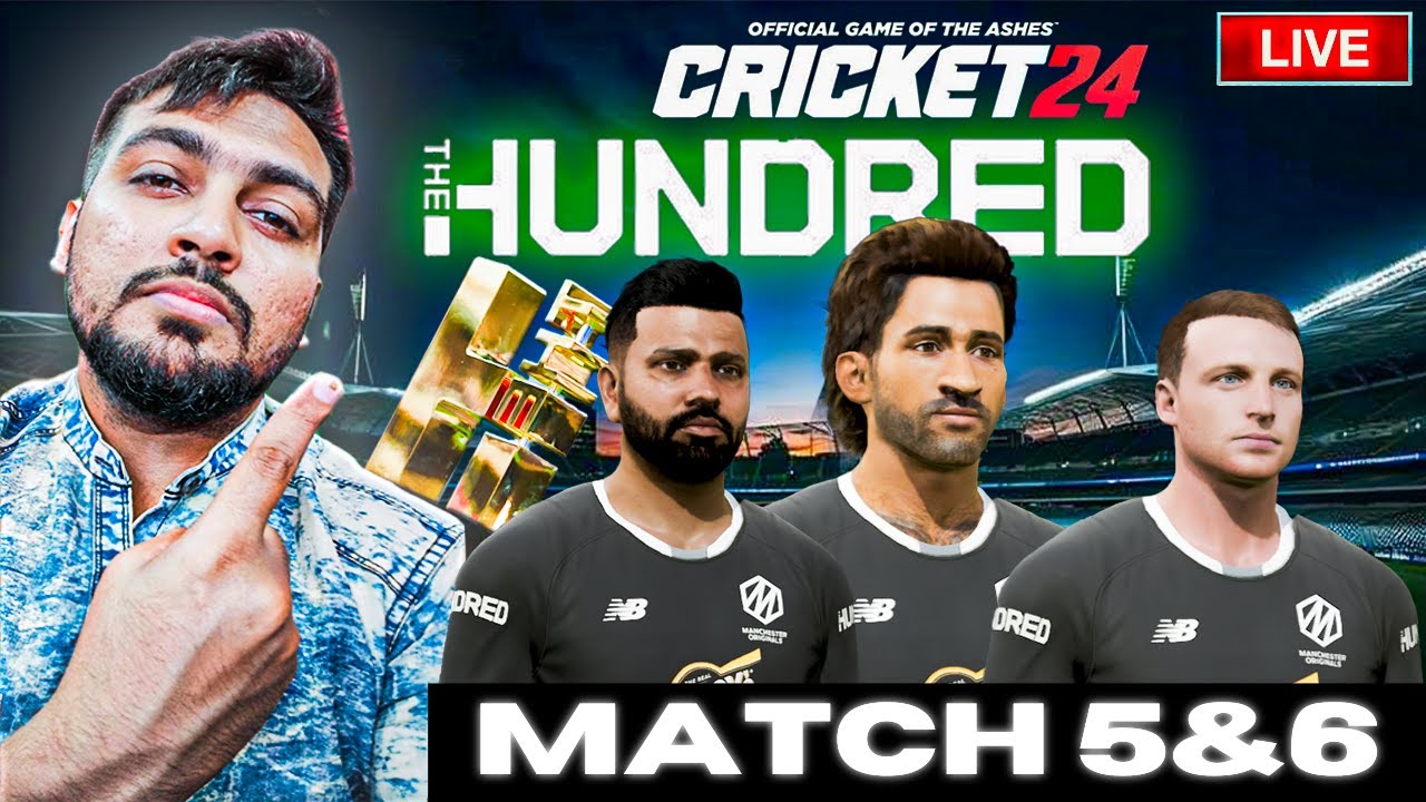 Dhoni Leading Our Team With Rohit & Buttler | The Hundred Match 5 & 6 - Cricket 24 Live #Shorts