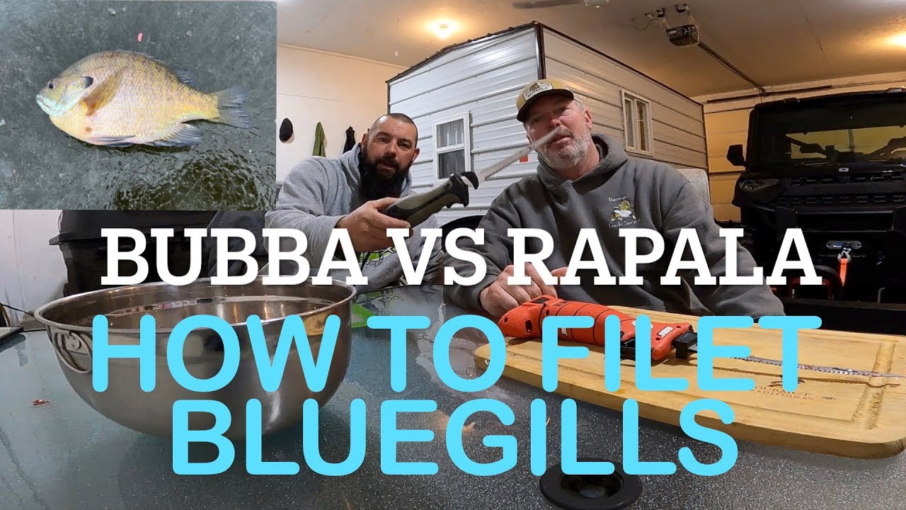HOW TO FILLET BLUEGILLS & BUBBA VS CORDED RAPALA COMPARISON YouTube