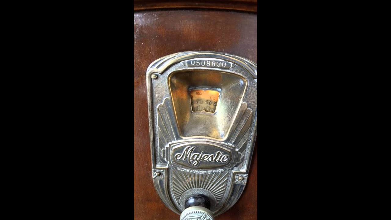 Majestic 91 Floor model Radio from 1929 / 1930 YouTube