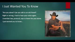 Mark Chesnutt - I Just Wanted You To Know
