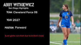 Abby Witkiewicz— 2027– Forward (San Diego Highlights)
