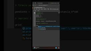 Cómo calcular la #pendiente en %, con Python en Google Colab