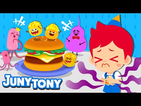 Let’s Prevent Food Poisoning🍔 | 🤢No, No! Bacteria Song | Good Habit Songs for Kids | JunyTony