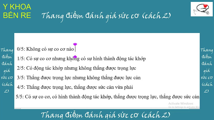 Thang điểm đánh giá trương lực cơ