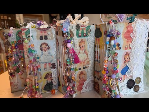 4 fully dressed junk journals | vintage paper doll theme