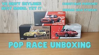 V8 SKYLINE DRIFT CAR!!(PopRace unboxing/review)