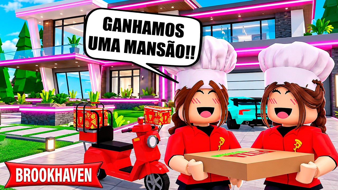 AS ENTREGADORAS DE PIZZA GANHARAM UMA MANSÃO! 🍕 | Historinhas Brookhaven RP | Roblox