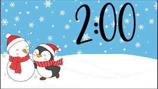 2 Minute Penguin and Snowman Timer (Playful Synth Bells at End)