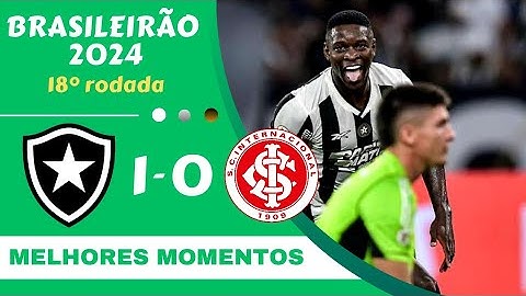 BOTAFOGO 1 X 0 INTERNACIONAL | melhores momentos | BRASILEIRÃO 2024 ...