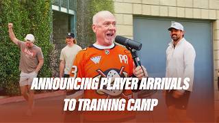 Announcing Anaheim Ducks Players Upon Arriving at Training Camp 2026