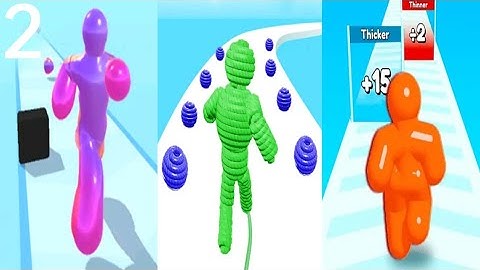 Blob Run 3d vs Rope Man Run vs Tall Man Run - Triple Gameplay 2 (Android/iOS).