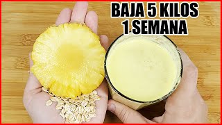 Dieta de la Avena con piña baja 5 kilos en una semana