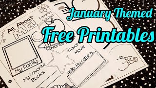 January Themed Worksheets for Early Elementary + PreK (free printables)
