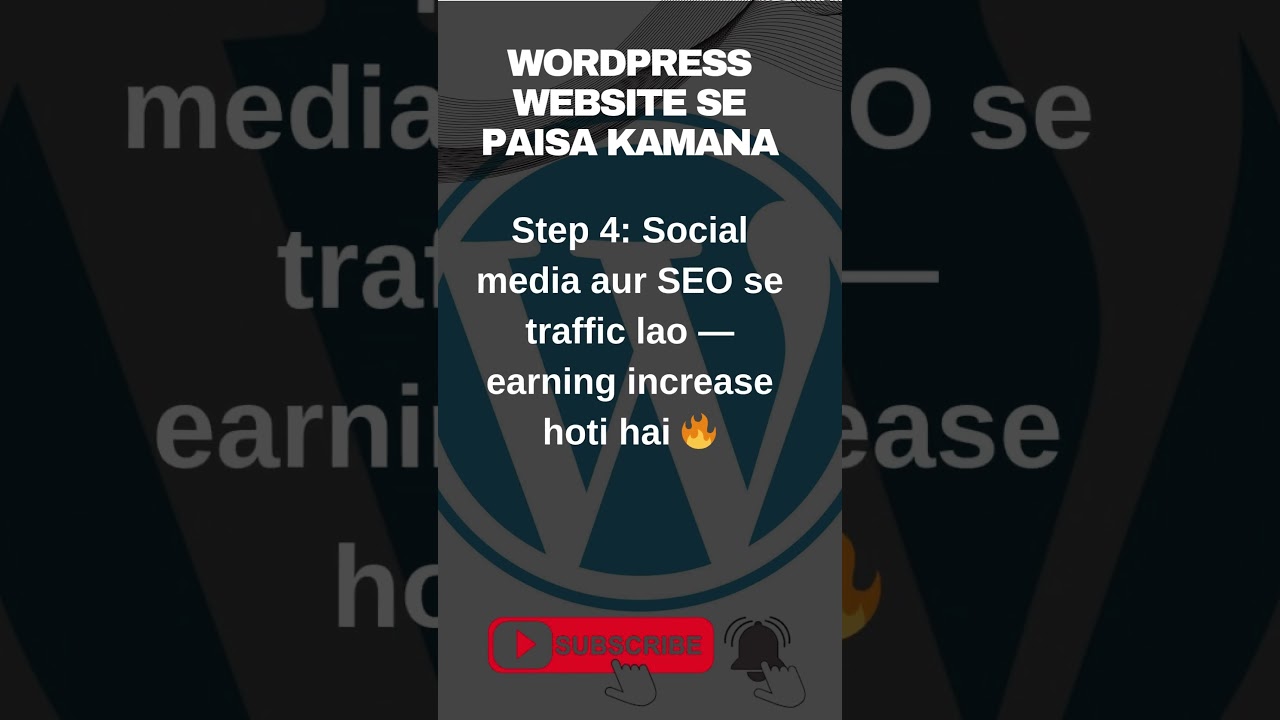 WordPress Website Se Paisa Kaise Kamaye? 💻💰 | Step-by-Step Guide