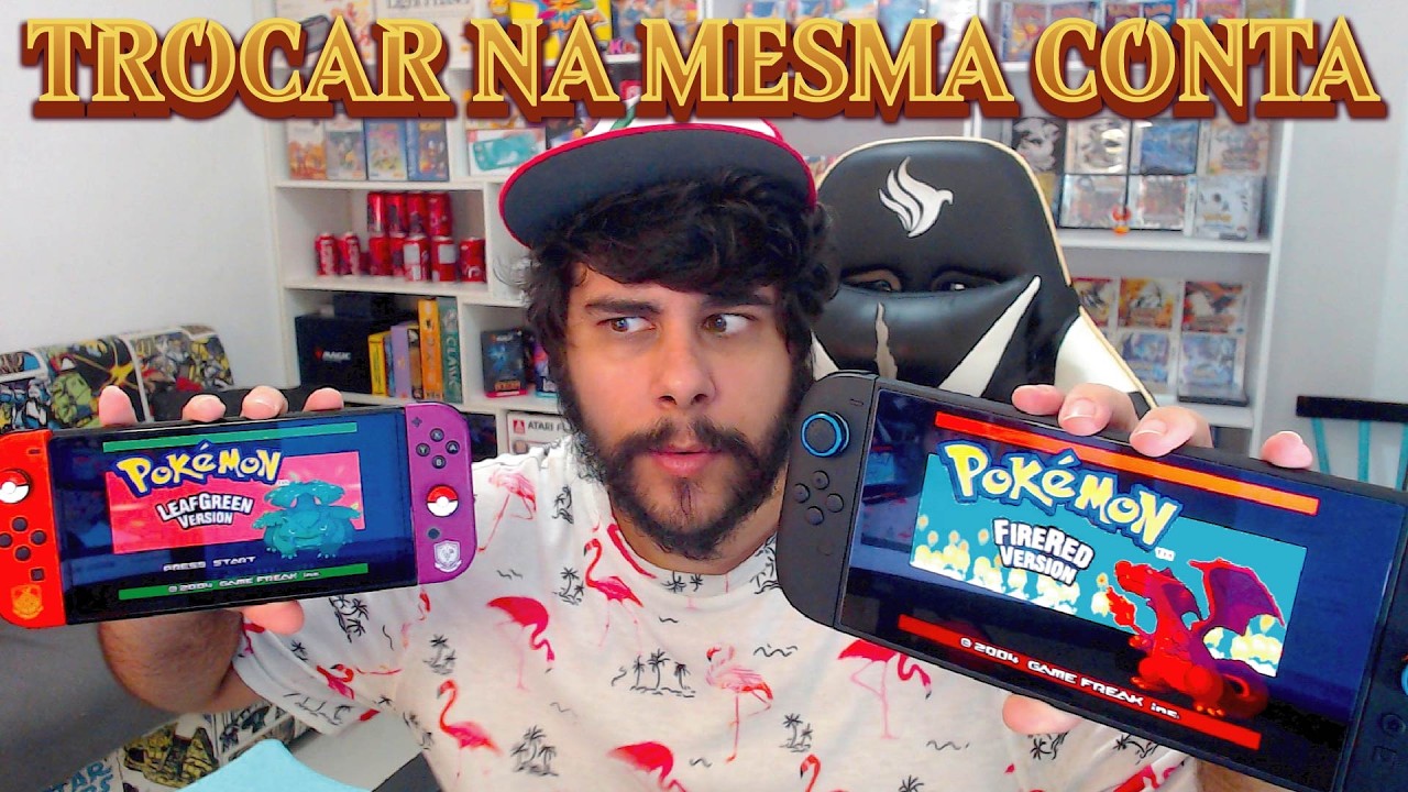 Como fazer a troca no Pokémon FireRed LeafGreen com a mesma conta no Nintendo Switch