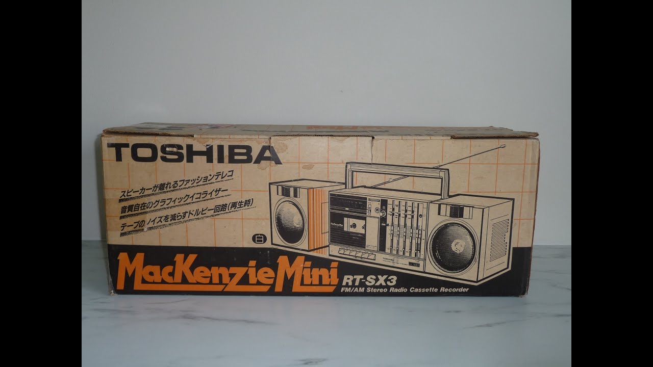 TOSHIBA RT-SX3 Mackenzie Mini Stereo Boombox - YouTube