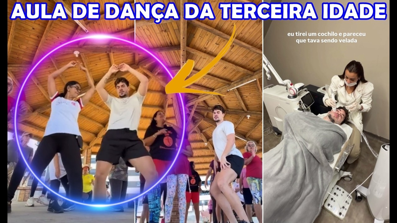 Alvaro Xaro na aula de dança da terceira idade + Fazendo procedimento no rosto | Stories do Alvaro