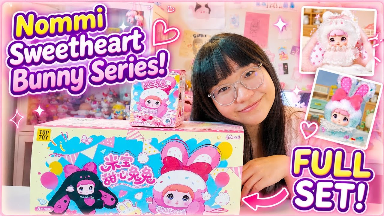 Unboxing Nommi Baby Sweetheart Bunny Series FULL SET! 𓊆ྀི❤︎𓊇ྀི