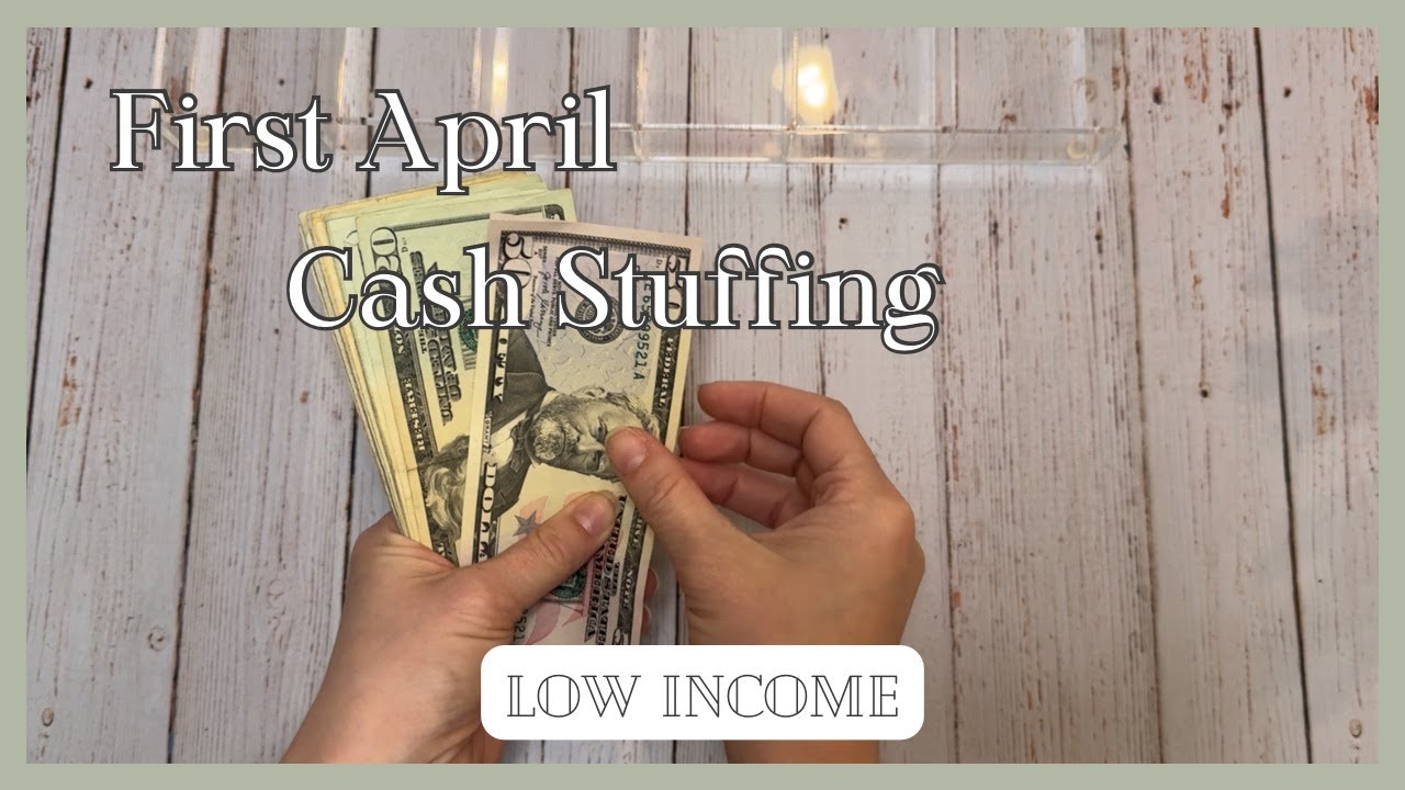 Server Income First April Cash Stuffing | Low Income | Server Income - YouTube