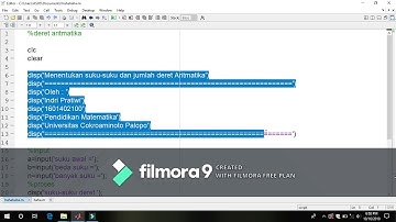 Tutorial Menentukan Suku-Suku dan Jumlah Deret Aritmatika Pada Aplikasi Matlab