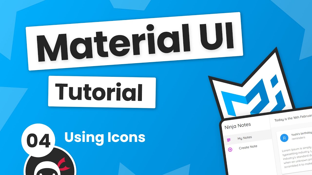 Material Ui Tutorial #4 - Icons