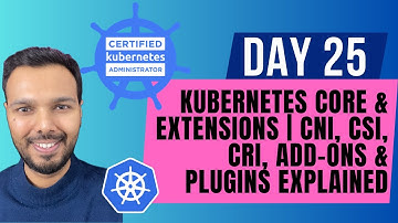 Day 25: Kubernetes Core & Extensions | CNI, CSI, CRI, Add-Ons & Plugins Explained | CKA Course 2025