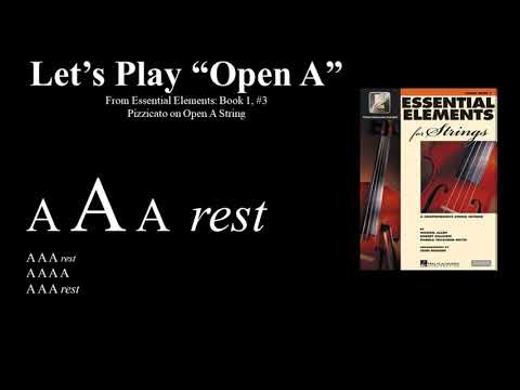 Let's Play Open A (#3) from Essential Elements for Strings