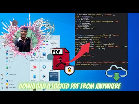 How to download locked pdf with special code lines