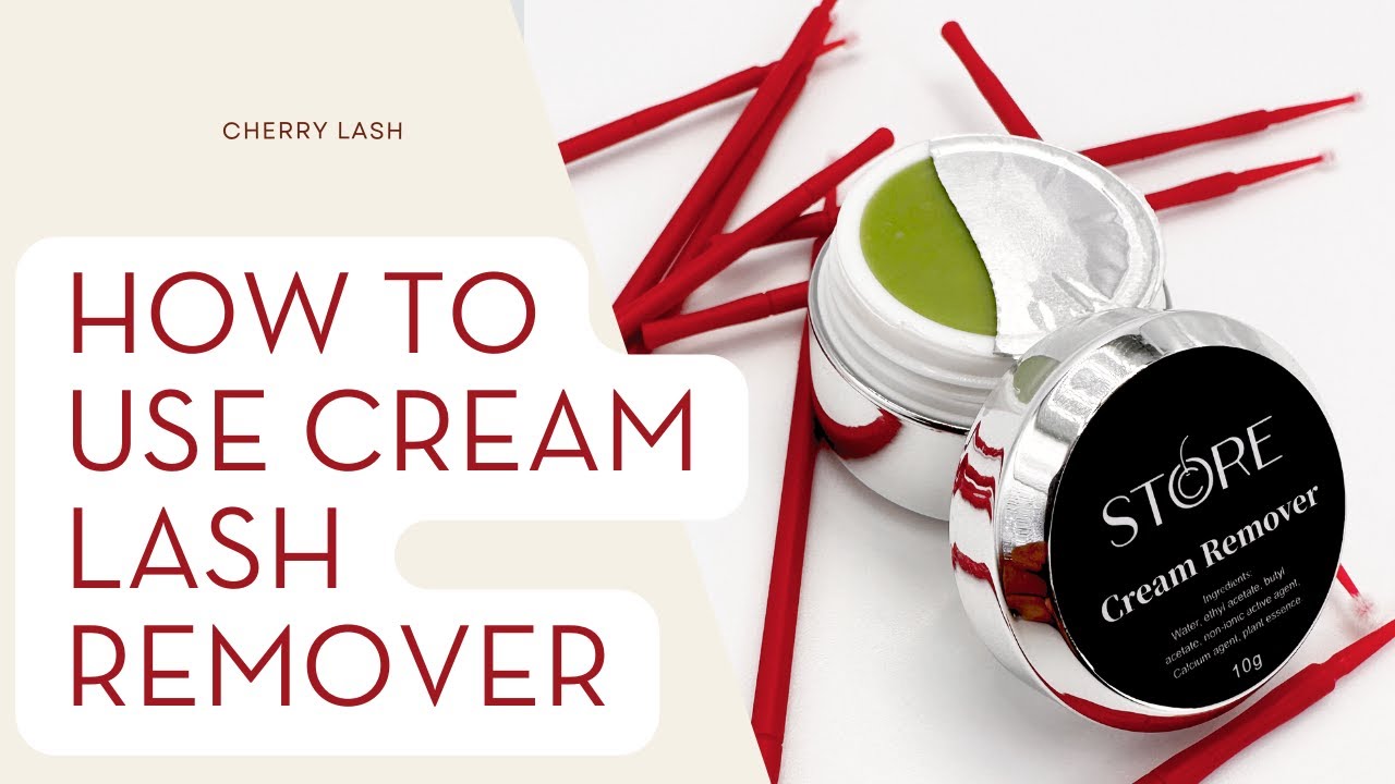 How to use cream remover to remove lash extensions - YouTube