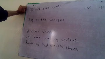 CSS English past papers solution idioms