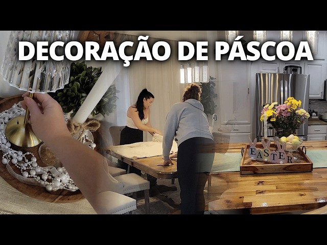 DECORAMOS NOSSA CASA PRA PÁSCOA E INCLUI NOVOS MÓVEIS PRA NOSSA DECORAÇÃO AMEI TUDO 
