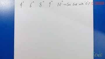 4n,6n,8n,9n  can end with 