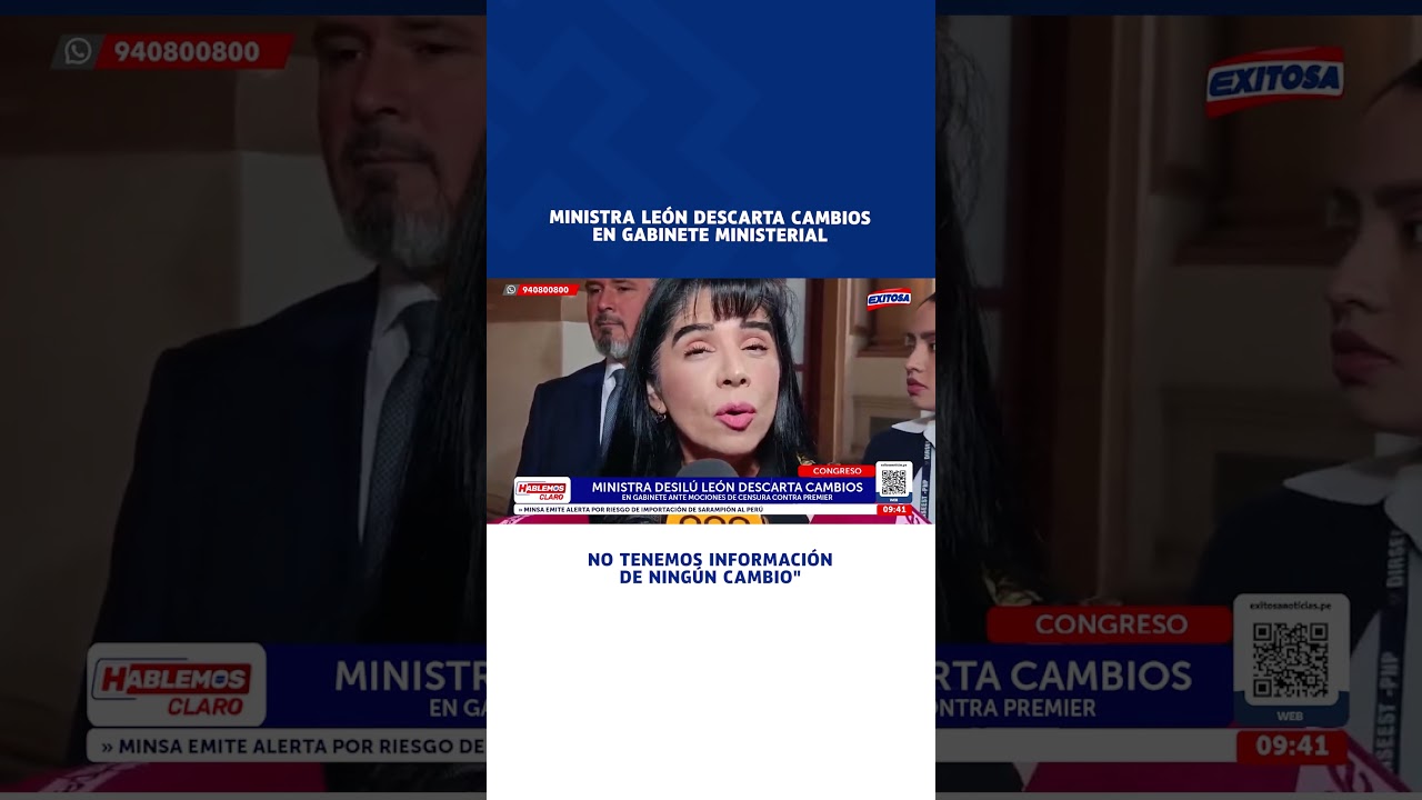 🔴🔵Ministra León descarta cambios en Gabinete Ministerial ante mociones de censura contra Adrianzén