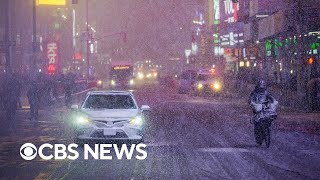 Millions Under Blizzard Warnings As Noreaster Slams East Coast