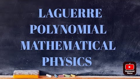 Laguerre Polynomial || Mathematical Physics #csirnet #jest #gate  