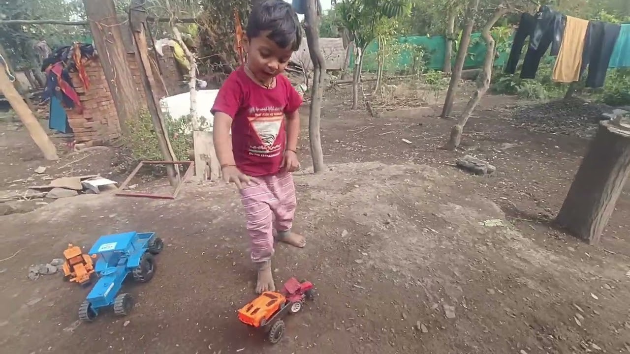 ट्रॅक्टर पलटी झाला किट्टू cha #किट्टू #dhage #tractor 