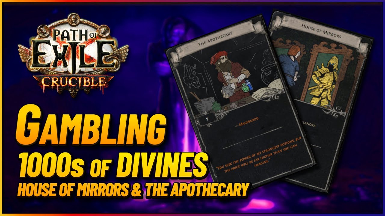 PoE 3.21 Gambling MIRRORS House of Mirrors Gamble feat. The