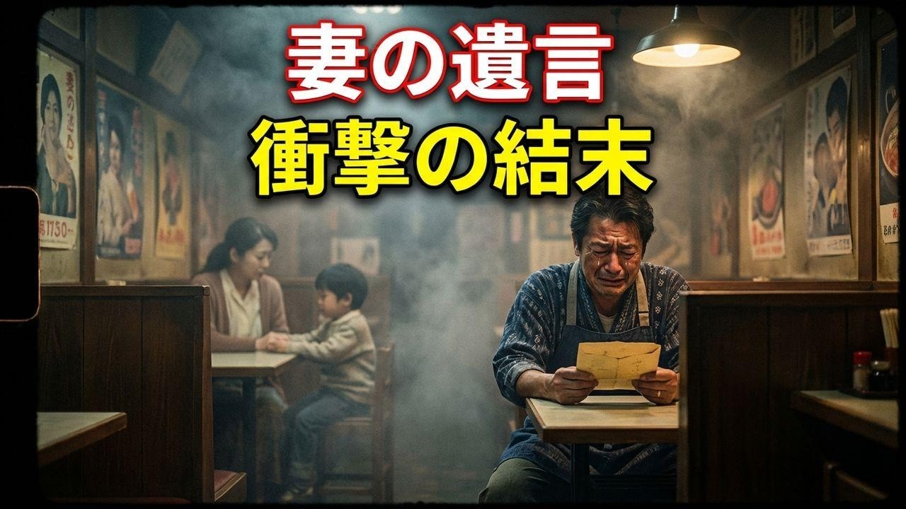 廃業寸前の店に凍える母娘…亡き妻の遺書に隠された衝撃の真実と、58歳店主が号泣した理由