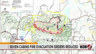 Evacuation orders scaled back for Seven Cabins Fire