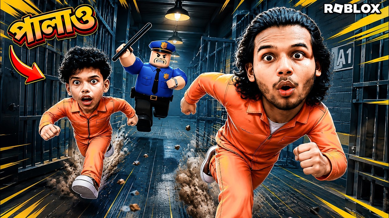 জেল থেকে পালানোর চ্যালেঞ্জ! 😱 যে হারবে তার মাথায় ডিম ভাঙবো 🥚😂 | Roblox Escape Challenge..🌚