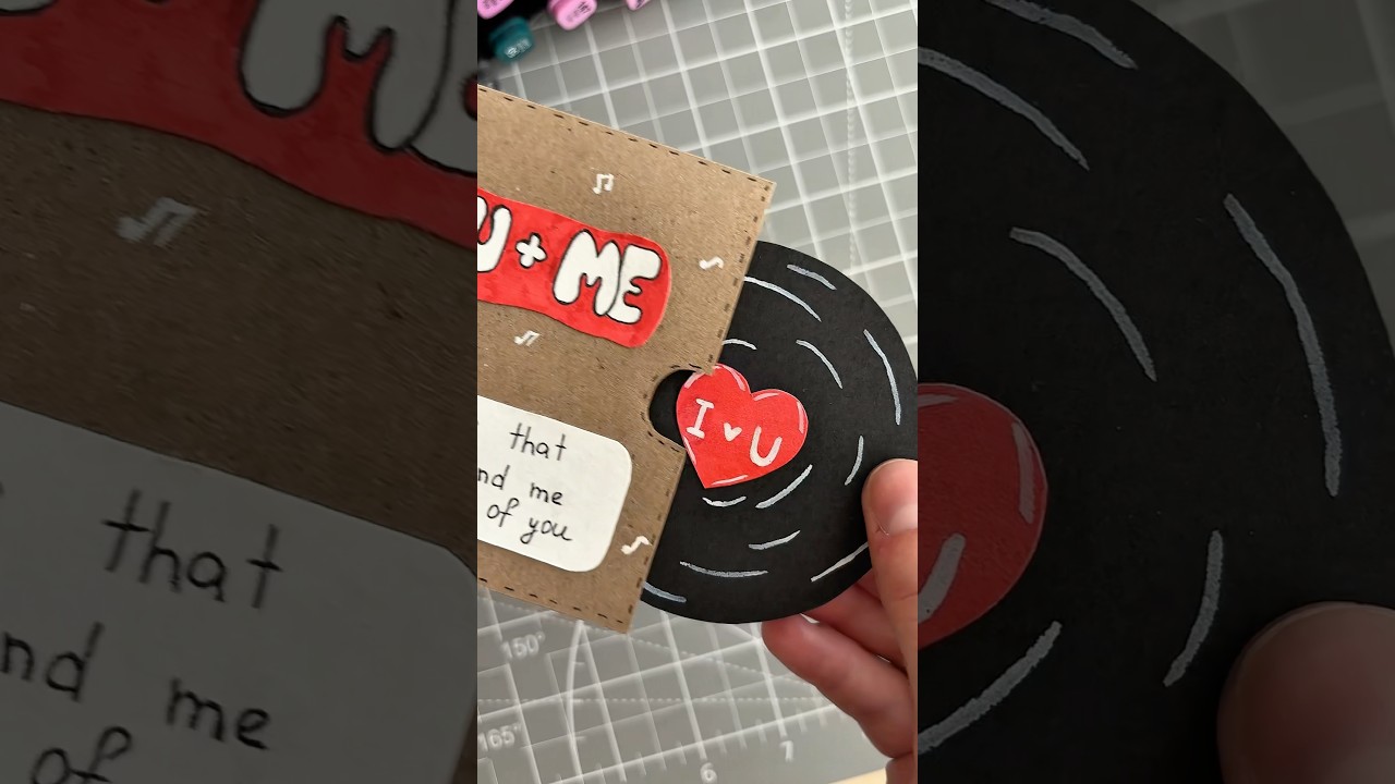 DIY Vinyl Record Card - For That Special Someone 💌🎵