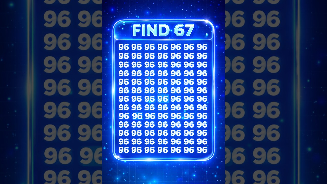 Find 67 In the blue puzzle (Impossible) #shorts