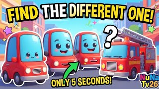 Can You Find the Different Vehicle? 🚒 Fun Odd One Out Car Puzzle for Kids | NuNa Tv26. screenshot 5