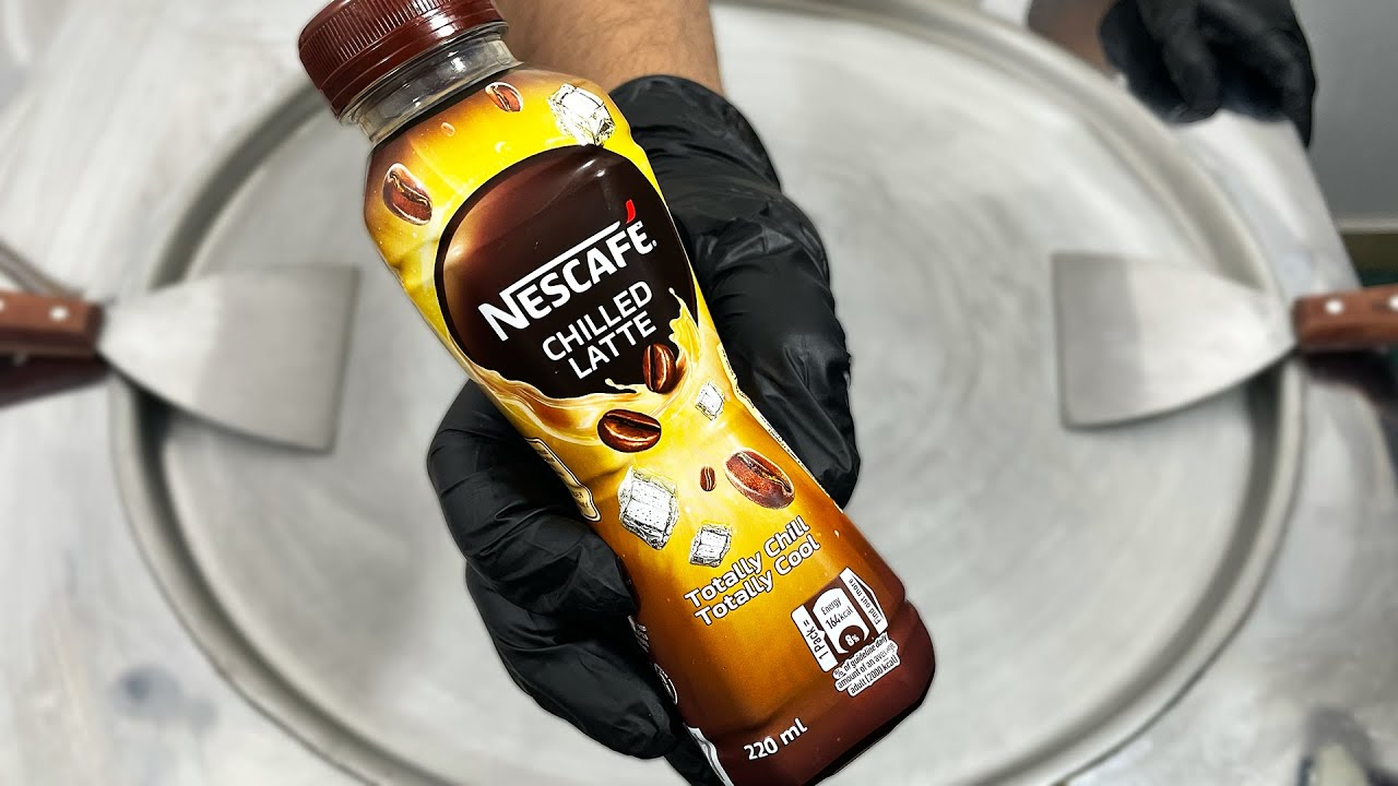 Nescafe Chilled Latte Ice Cream Rolls ASMR | Frostly Tingles - YouTube