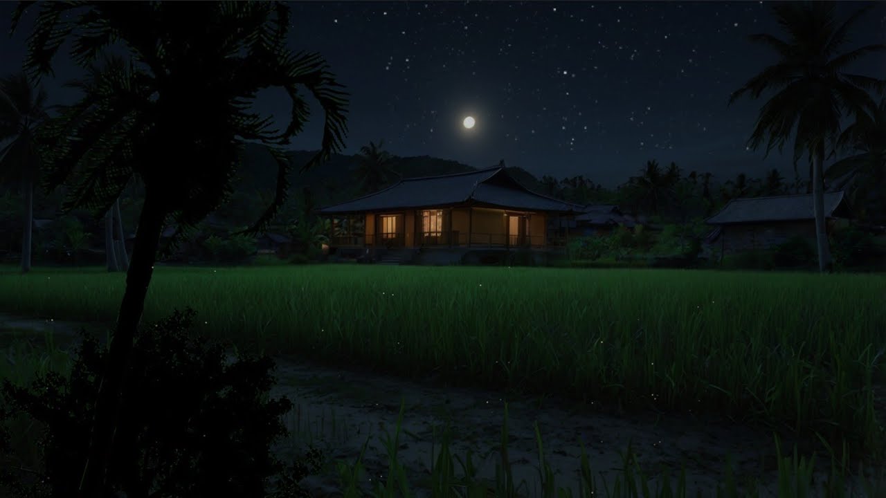 Cricket Sounds in Quiet Night | Nature Ambience for Deep Sleep, Relaxation and Stress Relief 😴