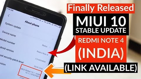 Finally Released MiUi 10 Stable Update In Redmi Note 4 / 5 (Global)