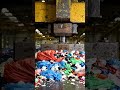 Hydraulic press crushing plastic bags press 🤣