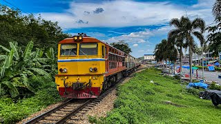 Alsthom 4153 ข.รถเร็ว 167 กลางกรุงเทพอภิวัฒน์ - กันตัง เข้าออกคลองจันดี 30 ก.ย 2566🚂🇹🇭