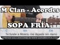Acordes M Clan  Sopa Fría en guitarra DEMO MClan M-clan cover guitarra